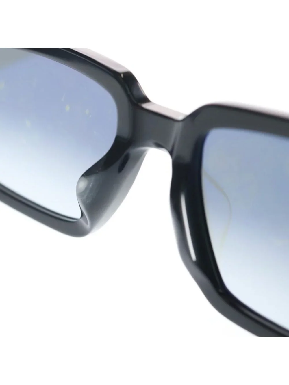 Prada Acetate Frame Side Logo Square Sunglasses Black Eyewear